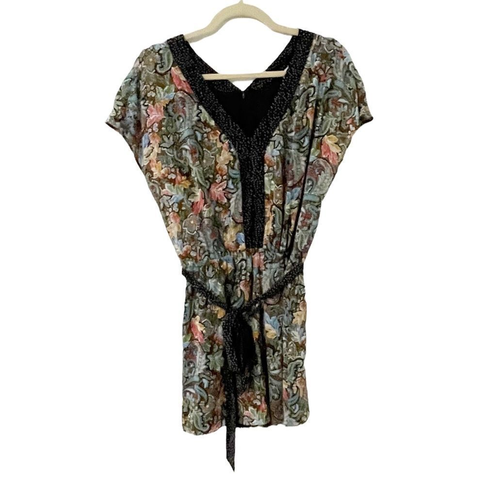 DR2 Floral V Neck Romper Multicolor Size S